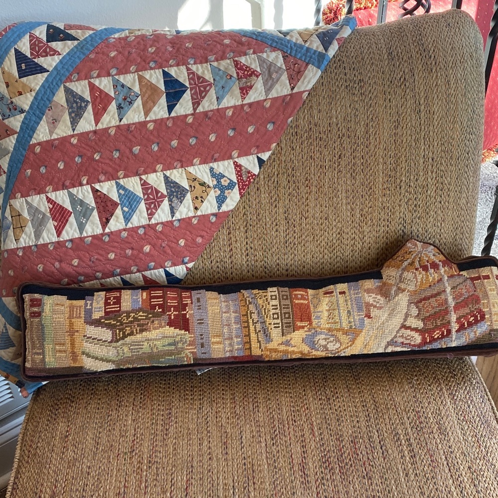 Decorative needlepoint Draft Stopper